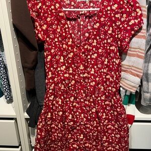 Kimchi Blue Red Floral Dress